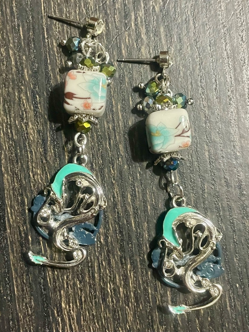 Handcrafted Spirited Away Dragon Earrings